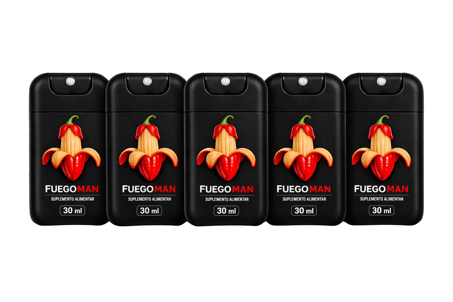Kit FUEGOMAN com 5 frascos